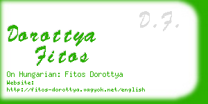 dorottya fitos business card